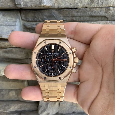 audemars piguet royal oak chronograph rose gold replica|audemars piguet 41mm rose gold.